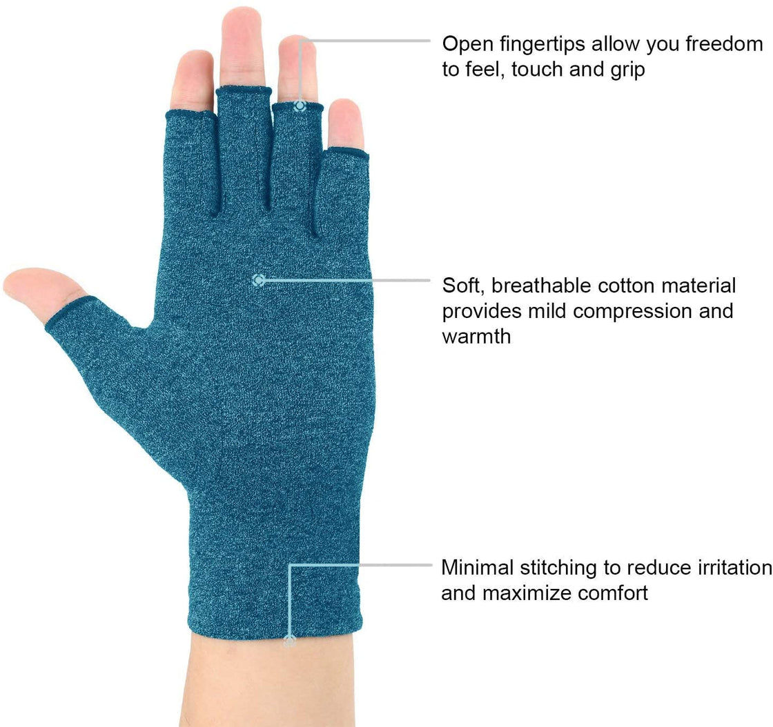 2 Pairs Arthritis Compression Gloves for men and women